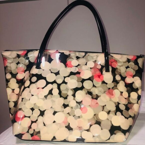 Kate Spade City Lights Bokeh Print Tote NYC Skyline Shoulder Bag Purse - Picture 3 of 9